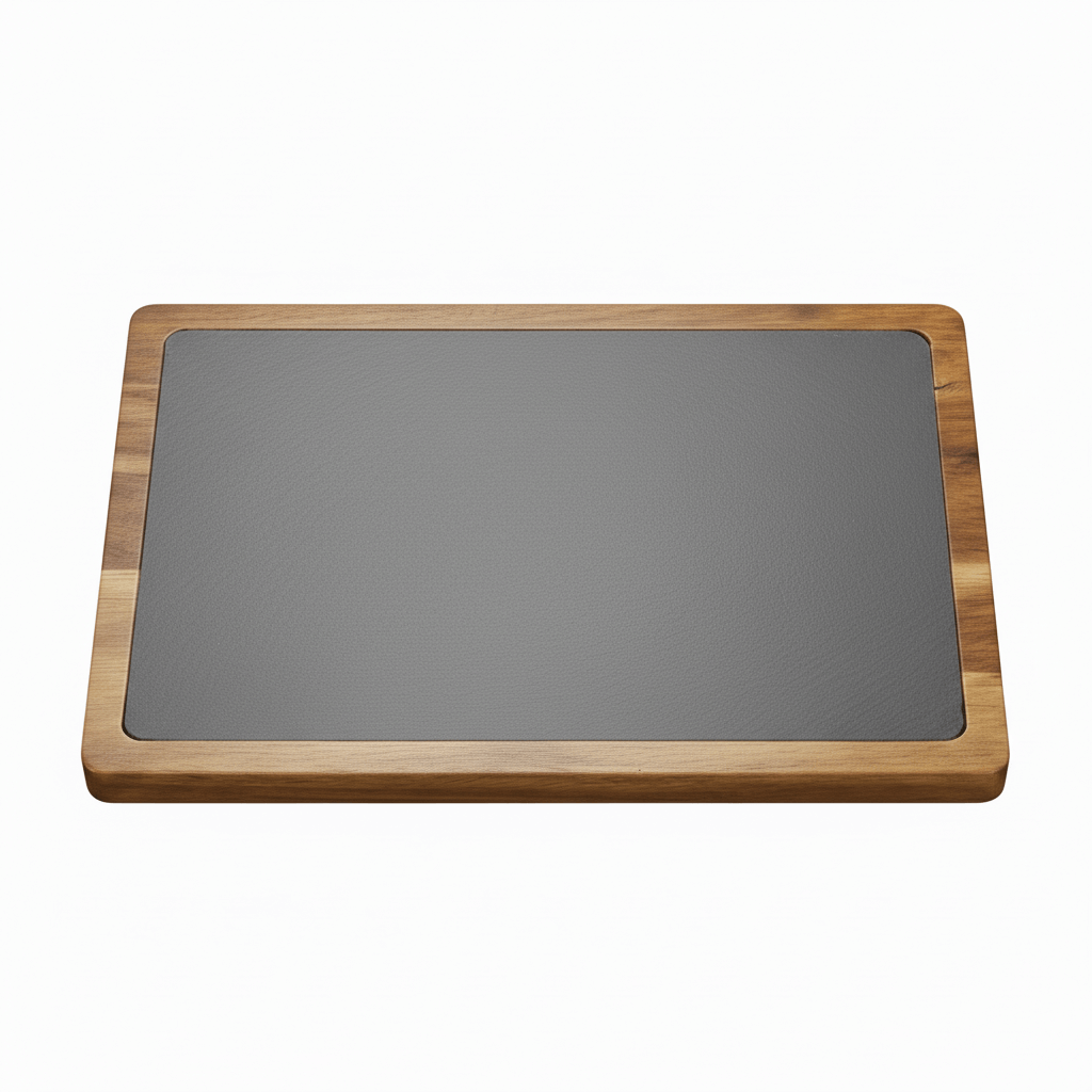 Acacia & Slate Serving Board — 13 x 9 | Handcrafted Charcuterie & Engravable Board
