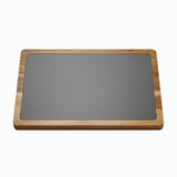 Acacia & Slate Serving Board — 13 x 9 | Handcrafted Charcuterie & Engravable Board