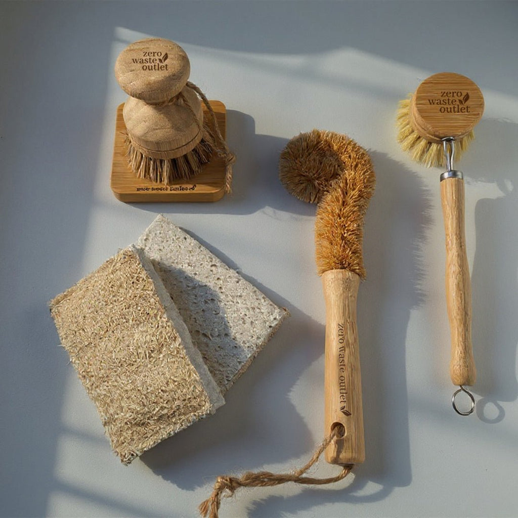 6‑Piece Bamboo Sink Kit — Zero‑Waste Dishwashing Essentials