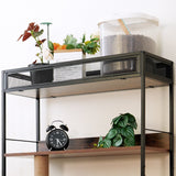 Cat Litter Box Enclosure with Shelves & Scratching Posts — Wooden Cat Tree in White + Vintage