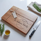 Custom Engravable Cutting Board — Bamboo or Walnut | Modern Personalized Kitchen Board