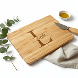 Custom Engravable Cutting Board — Bamboo or Walnut | Modern Personalized Kitchen Board