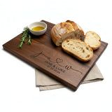 Custom Engravable Cutting Board — Bamboo or Walnut | Modern Personalized Kitchen Board