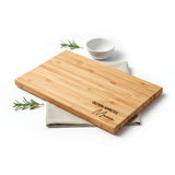 Custom Engravable Cutting Board — Bamboo or Walnut | Modern Personalized Kitchen Board