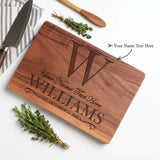 Custom Engravable Cutting Board — Bamboo or Walnut | Modern Personalized Kitchen Board