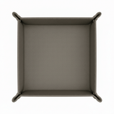 Personalized Leather Catchall Tray — Laser‑Engravable Desk Organizer - 9 x 9