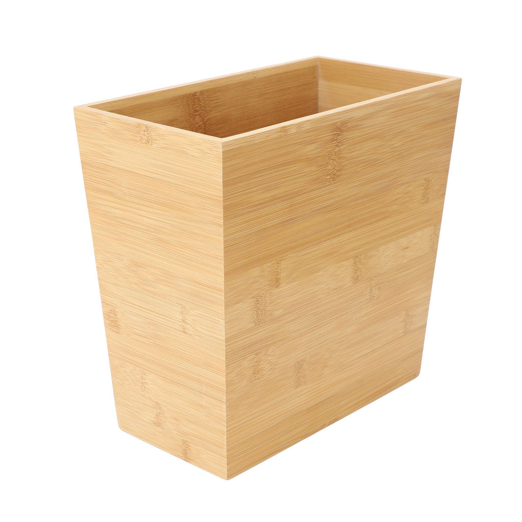 Bamboo Rectangle Waste Basket — Modern Eco‑Friendly | 10.5 x 5.75