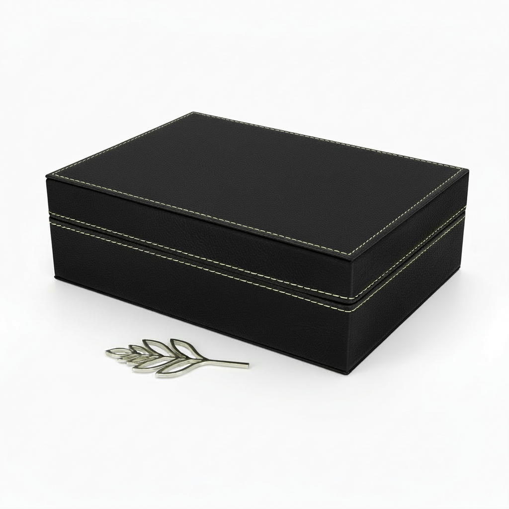 Personalized Leatherette Gift Box — Laser‑Engravable Premium Keepsake Box (Two Sizes)