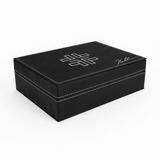 Personalized Leatherette Gift Box — Laser‑Engravable Premium Keepsake Box (Two Sizes)