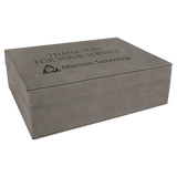 Personalized Leatherette Gift Box — Laser‑Engravable Premium Keepsake Box (Two Sizes)