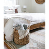 Chunky Cuzco Alpaca Throw — Gray + White | Handmade in Peru
