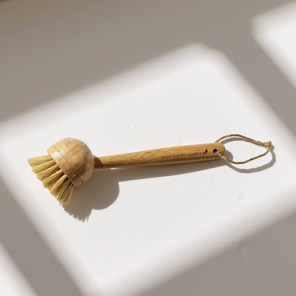 Modular Bamboo Dish Brush — Long‑Handle Cleaning Tool