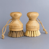 Modular Palm Pot Scrub Brush — Bamboo & Plant‑Fiber Cleaning Tool
