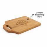 Personalized Bamboo Cutting Board with Handle — Custom Engravable | 11 x 7