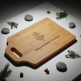 Personalized Bamboo Cutting Board with Handle — Custom Engravable | 11 x 7