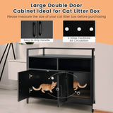 Hidden Cat Washroom with Double Doors & Scratch Cardboard — Modern Metal‑Frame Enclosure